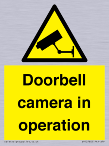 Doorbell camera in operation